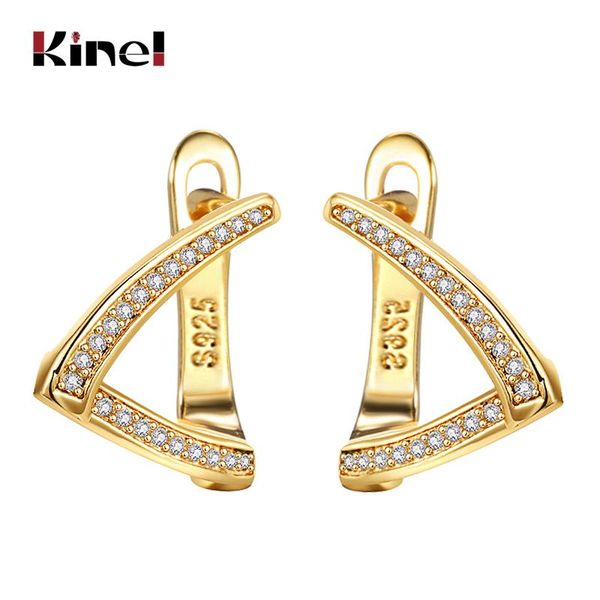 kinel fashion irregular geometric stud earrings cubic zirconia turning for women engagement wedding jewelry, Golden;silver
kinel fashion irregular geometric stud earrings cubic zirconia turning for women engagement wedding jewelry, Golden;silver