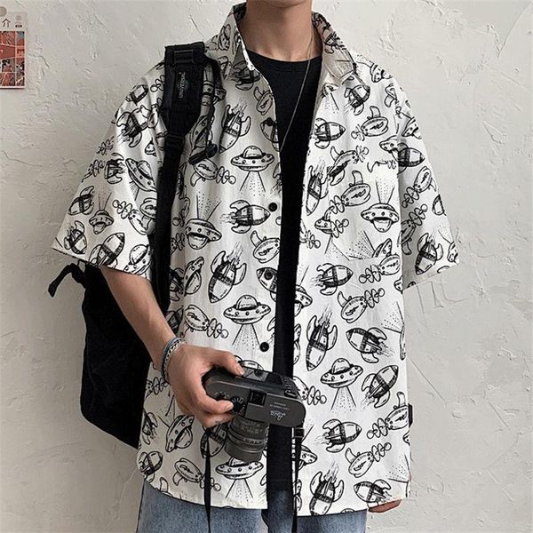 men's dress shirts printed short sleeve shirt korean fashion cool hong kong style japanese very fairy lazy half, White;black
men's dress shirts printed short sleeve shirt korean fashion cool hong kong style japanese very fairy lazy half, White;black
