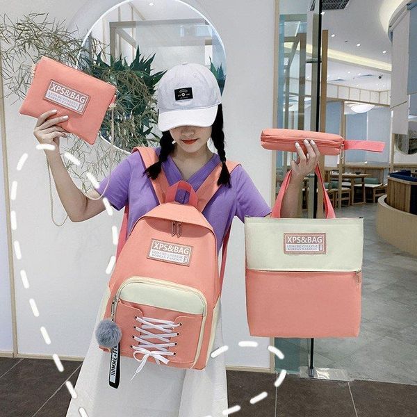 backpack men's and women's four piece korean schoolbag multi pocket fashion for primary secondary school students
backpack men's and women's four piece korean schoolbag multi pocket fashion for primary secondary school students