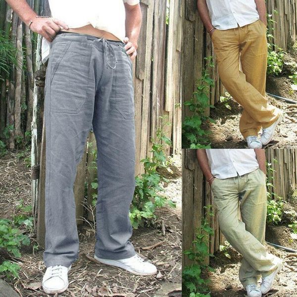 men's pants summer autumn men minimalist casual cotton linen loose retro drawstring pockets detail long trousers wide leg, Black
men's pants summer autumn men minimalist casual cotton linen loose retro drawstring pockets detail long trousers wide leg, Black