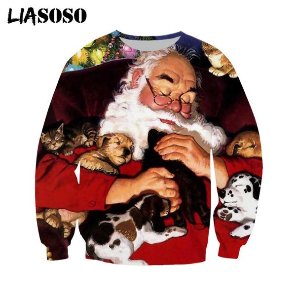 men's hoodies & sweatshirts liasoso 2021 christmas festival sweatshirt 3d print men women hip hop fashion street clothes long sleeve pu, Black
men's hoodies & sweatshirts liasoso 2021 christmas festival sweatshirt 3d print men women hip hop fashion street clothes long sleeve pu, Black