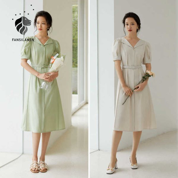 fansilanen office ladies french light green high waist dress women summer puff sleeve short slim a-line skirt 210607, Black;gray
fansilanen office ladies french light green high waist dress women summer puff sleeve short slim a-line skirt 210607, Black;gray