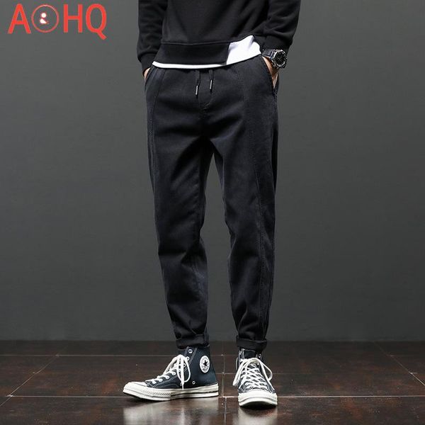 men's pants japanese style harem men loose drawstring fashion denim streetwear man casual, Black
men's pants japanese style harem men loose drawstring fashion denim streetwear man casual, Black
