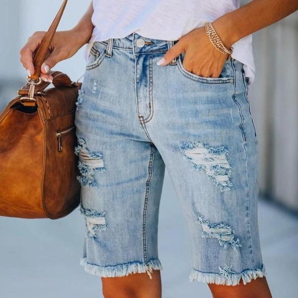 women's shorts 2021 summer hole denim half solid pocket female jeans fashion streetwear retro casual ladies bottom, White;black
women's shorts 2021 summer hole denim half solid pocket female jeans fashion streetwear retro casual ladies bottom, White;black