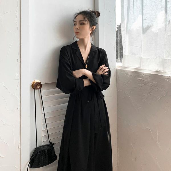 casual dresses 2021 spring dress women black elegant vintage female autumn ladies midi party v neck vestido de festa kj4515, Black;gray
casual dresses 2021 spring dress women black elegant vintage female autumn ladies midi party v neck vestido de festa kj4515, Black;gray