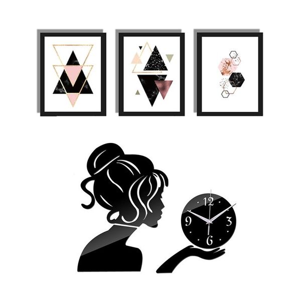 wall clocks 3 pcs geometric art canvas painting posters decoration 30cm x 40cm & 1 modern quartz watch 3d stickers black
wall clocks 3 pcs geometric art canvas painting posters decoration 30cm x 40cm & 1 modern quartz watch 3d stickers black