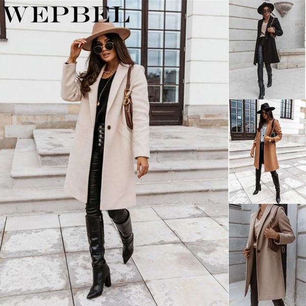 women's wool & blends mandylandy autumn and winter long woolen jacket solid color sleeve single button suit collar coat for female, Black
women's wool & blends mandylandy autumn and winter long woolen jacket solid color sleeve single button suit collar coat for female, Black