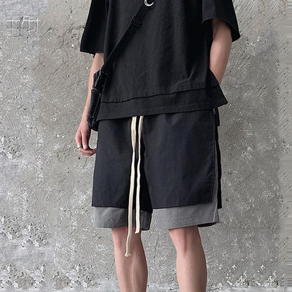 men's shorts casual patchwork fake two pieces short pants drawstring streetwear five point loose basketball jogger sports, White;black
men's shorts casual patchwork fake two pieces short pants drawstring streetwear five point loose basketball jogger sports, White;black