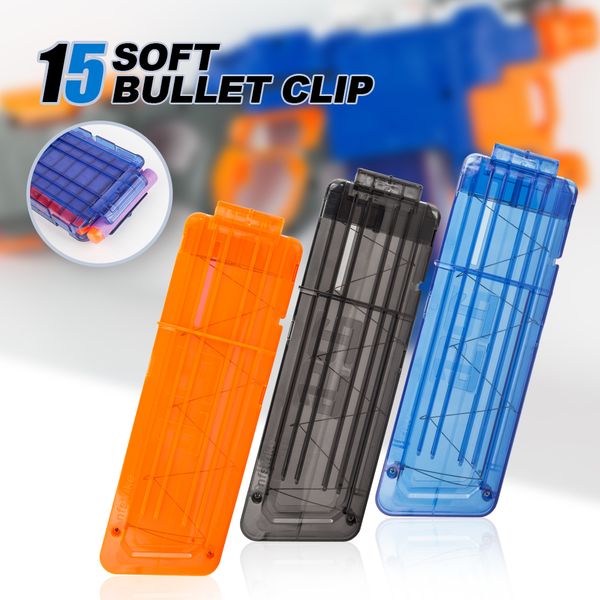 15 three-colour Reload Clip For Nerf Magazine Round Darts Replacement Toy Gun Soft Bullet Clip For Nerf BlasterBlaster VS worker
15 three-colour Reload Clip For Nerf Magazine Round Darts Replacement Toy Gun Soft Bullet Clip For Nerf BlasterBlaster VS worker