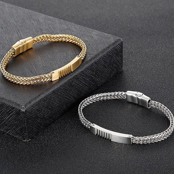 link, chain braided gold black color stainless steel 5mm bracelet men friendshp man bracelets with magnet clasp male jewelry wholesale
link, chain braided gold black color stainless steel 5mm bracelet men friendshp man bracelets with magnet clasp male jewelry wholesale