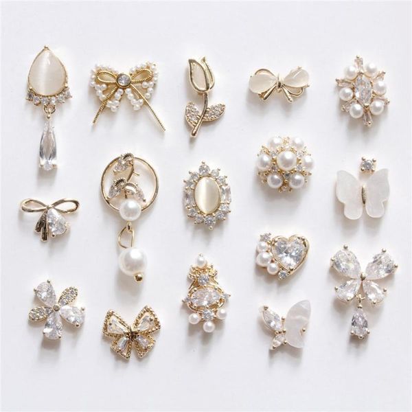 nail art decorations 10pcs 3d butterfly rose flower alloy zircon pearl crystal metal manicure nails accesorios supplies charms, Silver;gold 
nail art decorations 10pcs 3d butterfly rose flower alloy zircon pearl crystal metal manicure nails accesorios supplies charms, Silver;gold