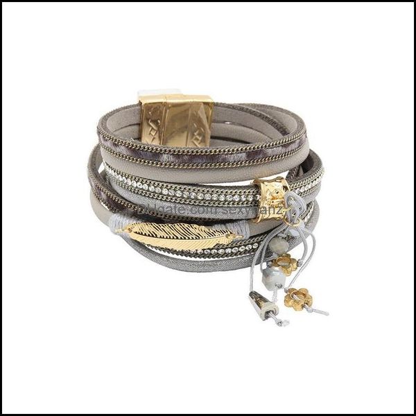 mtilayer genuine leather bracelets for women fashion boho leapord leaf rhinestone tassel wrap bracelet femme jewelry tennis drop delivery 20, Golden;silver
mtilayer genuine leather bracelets for women fashion boho leapord leaf rhinestone tassel wrap bracelet femme jewelry tennis drop delivery 20, Golden;silver
