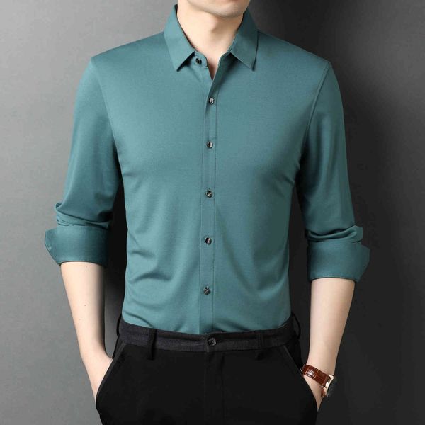 silk long sleeve shirt men's 2021 spring youth menswear men's korean casual solid color shirt, White;black
silk long sleeve shirt men's 2021 spring youth menswear men's korean casual solid color shirt, White;black