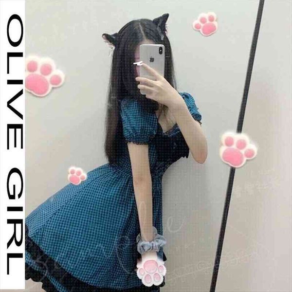 fashion gothic lolita dress japanese harajuku girls punk cute puff sleeve blue plaid dress female vestido cosplay streetwear, Black;gray
fashion gothic lolita dress japanese harajuku girls punk cute puff sleeve blue plaid dress female vestido cosplay streetwear, Black;gray