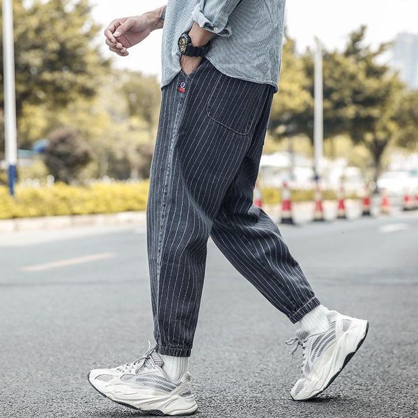 autumn and winter youth loose striped large size harem pants fashion casual straight men's, Black
autumn and winter youth loose striped large size harem pants fashion casual straight men's, Black
