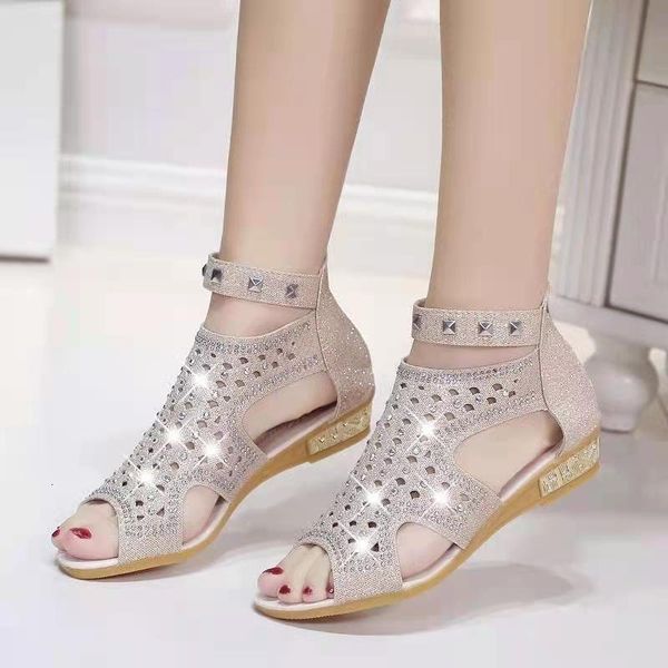sandals 2021 women's wedge ladies fish mouth hollow roma summer shoes fashion casual non-slip crystal bling footwear u1ks, Black
sandals 2021 women's wedge ladies fish mouth hollow roma summer shoes fashion casual non-slip crystal bling footwear u1ks, Black