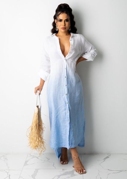 casual dresses women's dress autumn 2021 loose lapel shirt gradient color bohemian beach style clothing commuting travel, Black;gray
casual dresses women's dress autumn 2021 loose lapel shirt gradient color bohemian beach style clothing commuting travel, Black;gray