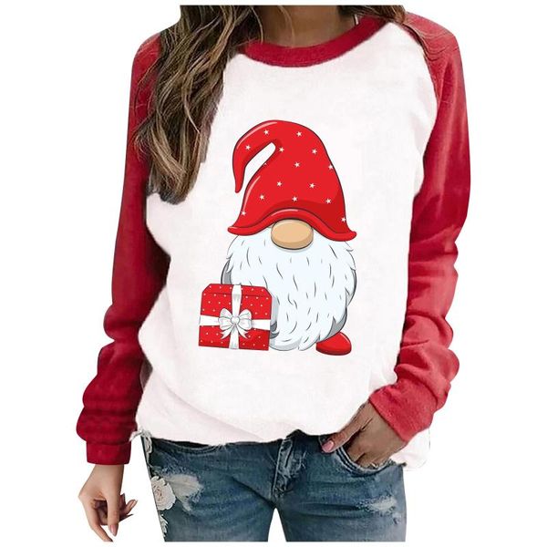 women's blouses & shirts plus size christmas print blouse casual o-neck long sleeve streetwear loose sports pullover shirt blusas chemi, White
women's blouses & shirts plus size christmas print blouse casual o-neck long sleeve streetwear loose sports pullover shirt blusas chemi, White
