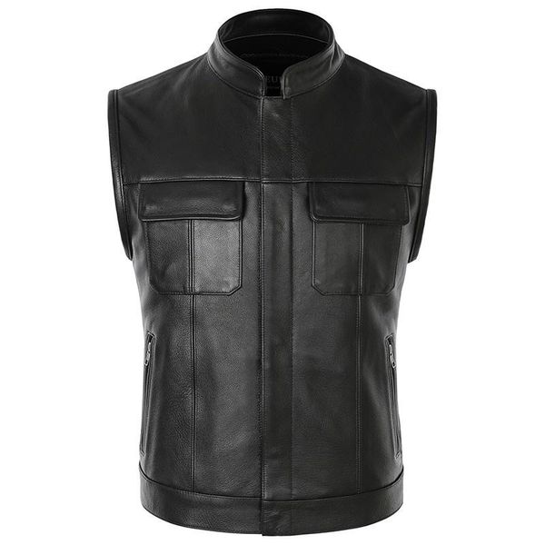 men's vests genuine male leather vest, vest with no sleeves 5xl collar, Black;white
men's vests genuine male leather vest, vest with no sleeves 5xl collar, Black;white