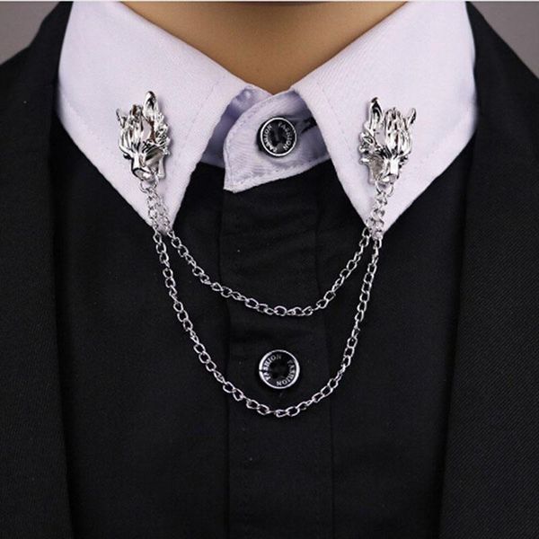 pins, brooches 2021 chain wolf pin for men's suit brooch collar decorated head shirt accessories tide corsage pins, Gray
pins, brooches 2021 chain wolf pin for men's suit brooch collar decorated head shirt accessories tide corsage pins, Gray