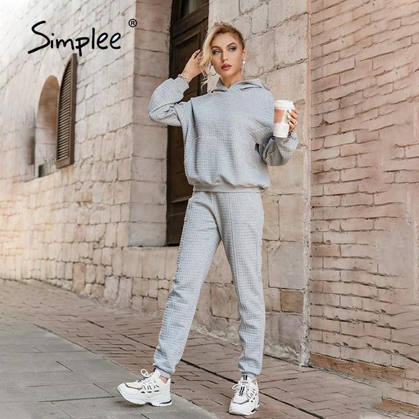 women's two piece pants simplee office lady cotton pocket long sleeve sets casual elastic soft hooded sweatshirt women sportwear solid, White
women's two piece pants simplee office lady cotton pocket long sleeve sets casual elastic soft hooded sweatshirt women sportwear solid, White