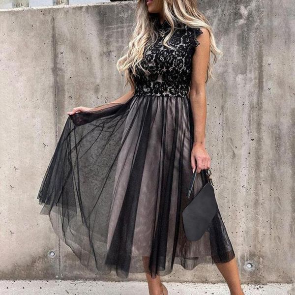 casual dresses fashion women dress mesh patchwork lace stand collar large hem elegant summer see through black transparent for dating, Black;gray
casual dresses fashion women dress mesh patchwork lace stand collar large hem elegant summer see through black transparent for dating, Black;gray