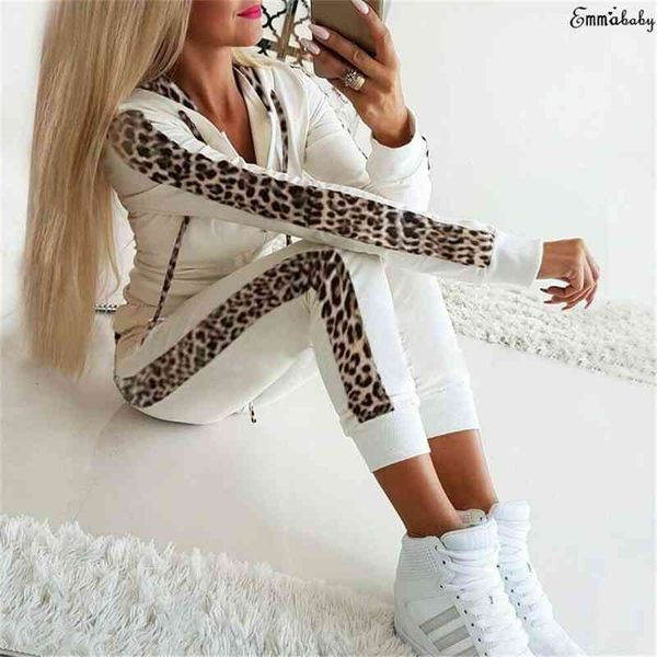 retro fashion casual 2pcs women leopard long seleeve hoodies sports pants tracksuit sweatshirt sweat suit jogging 201008, White
retro fashion casual 2pcs women leopard long seleeve hoodies sports pants tracksuit sweatshirt sweat suit jogging 201008, White