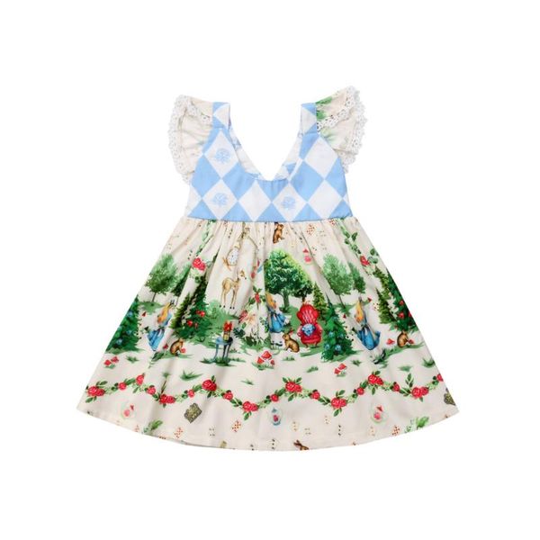 girl's dresses 1-6y christmas kids baby girls dress princess cartoon deer flying sleeves party festival tutu lace v neck dnov, Red;yellow
girl's dresses 1-6y christmas kids baby girls dress princess cartoon deer flying sleeves party festival tutu lace v neck dnov, Red;yellow