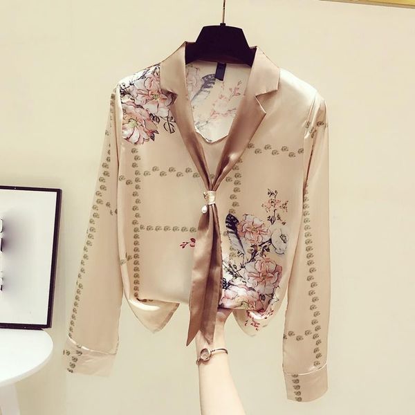 women's blouses & shirts floral chiffon women blouse summer 2021 bow neck logn-sleeved loose elegant office lady pulls outwear, White
women's blouses & shirts floral chiffon women blouse summer 2021 bow neck logn-sleeved loose elegant office lady pulls outwear, White
