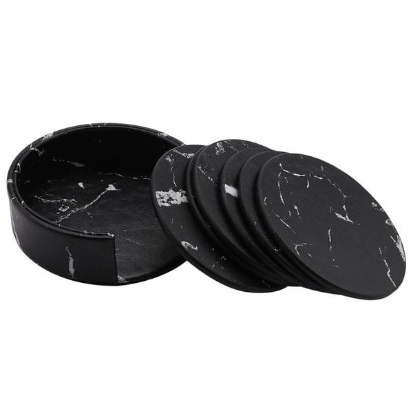 mats & pads coasters for drinks 6-piece with holder,marble black round cup mat pad set of home and kitchen use
mats & pads coasters for drinks 6-piece with holder,marble black round cup mat pad set of home and kitchen use