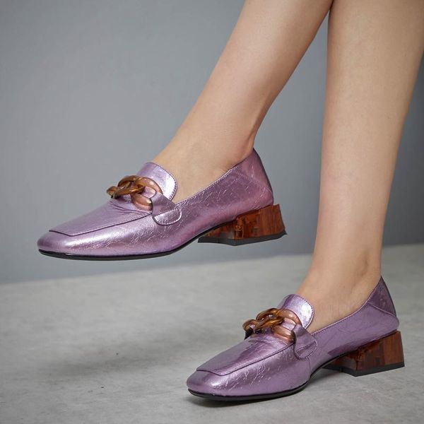 dress shoes genuine leather women pumps purple silver chain high heels party woman female brand prom loafers, Black
dress shoes genuine leather women pumps purple silver chain high heels party woman female brand prom loafers, Black