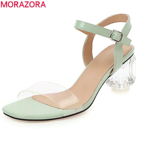 arrive women sandals pvc transparent buckle crystal 6.5cm high heel summer fashion casual shoes woman, Black
arrive women sandals pvc transparent buckle crystal 6.5cm high heel summer fashion casual shoes woman, Black