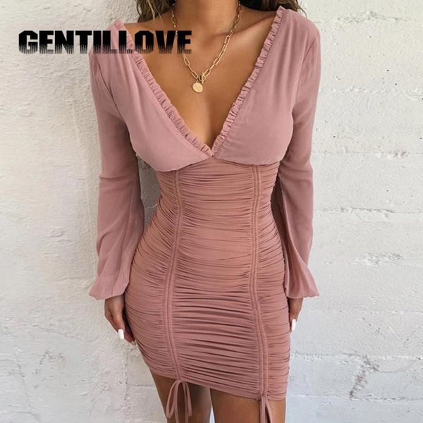 casual dresses deep v neck bandage women dress chiffon long sleeve bodycon party lady club autumn mini female 2021, Black;gray
casual dresses deep v neck bandage women dress chiffon long sleeve bodycon party lady club autumn mini female 2021, Black;gray