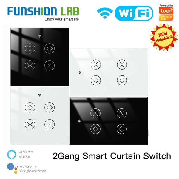 smart home control funshion wifi life tuya 2 gang double curtain blind switch for roller shutter electric motor with google alexa voice
smart home control funshion wifi life tuya 2 gang double curtain blind switch for roller shutter electric motor with google alexa voice