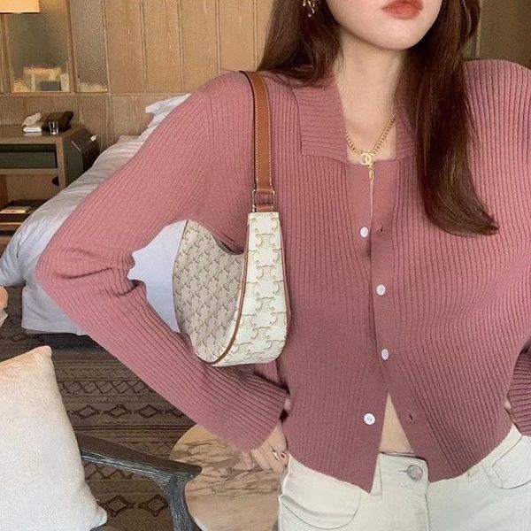 women's knits & tees short sweater coat small lapel foreign style knitted cardigan spring and autumn wear women sweters for, White
women's knits & tees short sweater coat small lapel foreign style knitted cardigan spring and autumn wear women sweters for, White