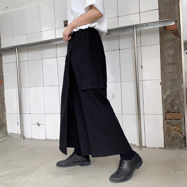 men's pants male streetwear vintage fashion gothic kimono trousers stage clothing men japan style cotton linen casual wide leg skirt pa, Black
men's pants male streetwear vintage fashion gothic kimono trousers stage clothing men japan style cotton linen casual wide leg skirt pa, Black