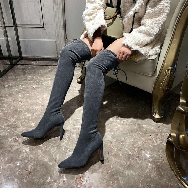 boots sianie tianie fleece winter warm stretch overknees pointed toe high heels grey black women over the knee stretchy
boots sianie tianie fleece winter warm stretch overknees pointed toe high heels grey black women over the knee stretchy