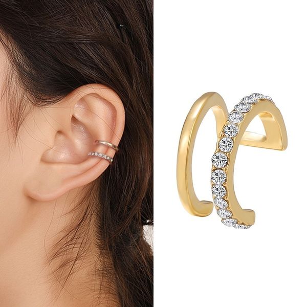 52166 simple line drilling double-c bone double-layer u-shaped clip without ear hole, Golden;silver
52166 simple line drilling double-c bone double-layer u-shaped clip without ear hole, Golden;silver