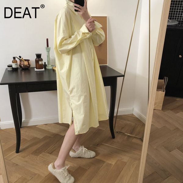 spring and summer fashion casual long sleeve solid color simple loose thin a-line shirt dress women sh141 210421, Black;gray
spring and summer fashion casual long sleeve solid color simple loose thin a-line shirt dress women sh141 210421, Black;gray