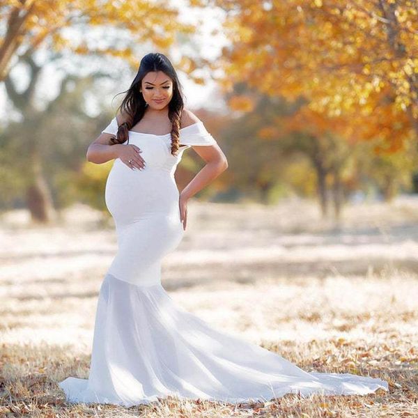pography props maternity dresses for women lace solid chiffon pregnants splicing maxi trapless long women's dress, White
pography props maternity dresses for women lace solid chiffon pregnants splicing maxi trapless long women's dress, White