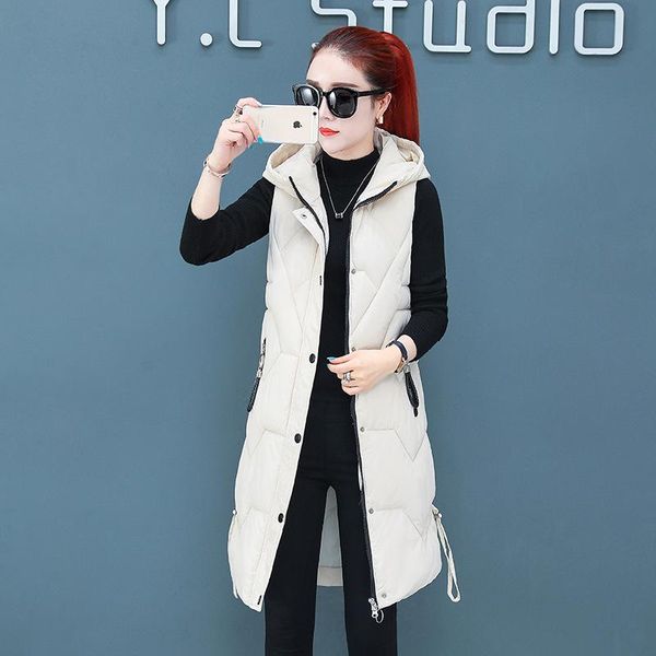 women's vests 2021 women vest cotton slim padded coat student clothing spring autumn waistcoat plus size long section, Black;white
women's vests 2021 women vest cotton slim padded coat student clothing spring autumn waistcoat plus size long section, Black;white