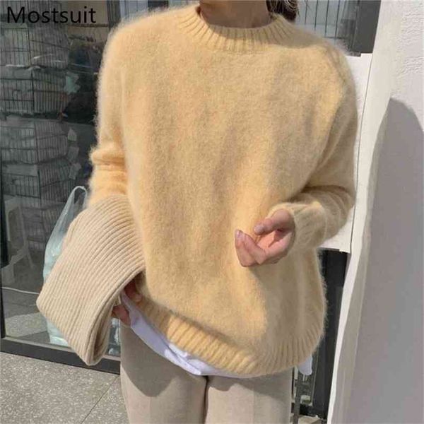 chic solid basic knitted women jumpers pullover spring o-neck loose fashion female sweater femme 210513, Black
chic solid basic knitted women jumpers pullover spring o-neck loose fashion female sweater femme 210513, Black
