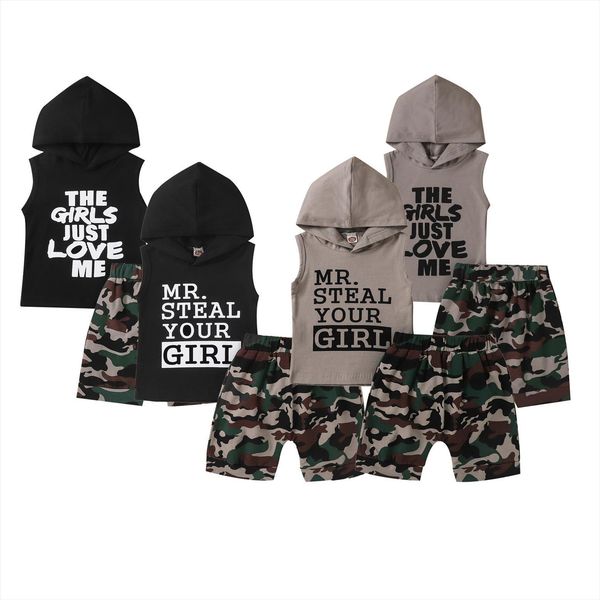 1 6y summer kids boys clothes sets 2pcs letter sleeveless hooded camouflage pants 4 style, White
1 6y summer kids boys clothes sets 2pcs letter sleeveless hooded camouflage pants 4 style, White