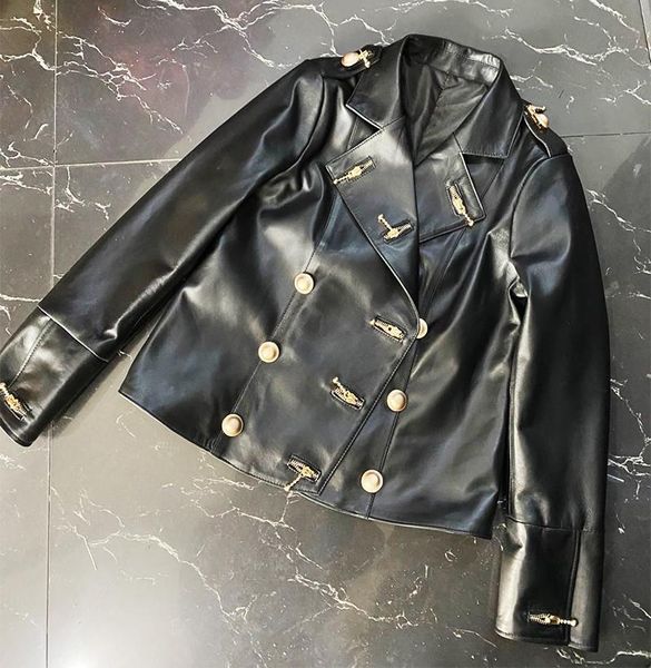 women's leather & faux genuine jacket coat women 2021 fashion brand designer real sheepskin ladies spring autumn motor jackets female b, Black
women's leather & faux genuine jacket coat women 2021 fashion brand designer real sheepskin ladies spring autumn motor jackets female b, Black