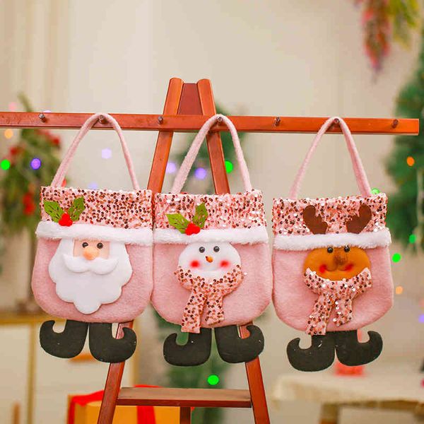 qiaoding new decoration pink sequin portable christmas candy bag children's gift bag
qiaoding new decoration pink sequin portable christmas candy bag children's gift bag