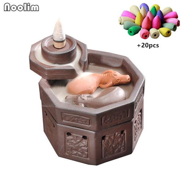fragrance lamps ceramic bull backflow incense burner smoke waterfall holder coil censer home decor + 20pcs cones
fragrance lamps ceramic bull backflow incense burner smoke waterfall holder coil censer home decor + 20pcs cones