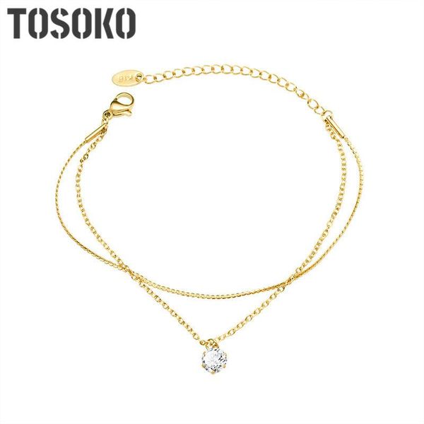 link, chain fashion double-layer s super flash bracelet with diamonds stainless steel women's bse116, Black
link, chain fashion double-layer s super flash bracelet with diamonds stainless steel women's bse116, Black