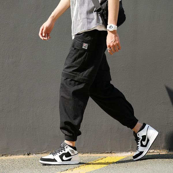 men's pants summer autumn mens hip hop clothing detachable into shorts casual beach worker commuting work slim-fit baggy trousers, Black
men's pants summer autumn mens hip hop clothing detachable into shorts casual beach worker commuting work slim-fit baggy trousers, Black