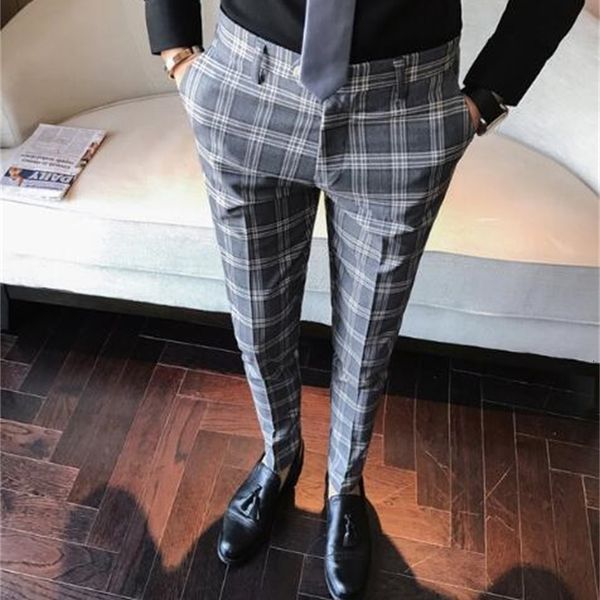men's pants men dress pant plaid business casual slim fit pantalon a carreau homme classic vintage check suit trousers wedding, Black
men's pants men dress pant plaid business casual slim fit pantalon a carreau homme classic vintage check suit trousers wedding, Black