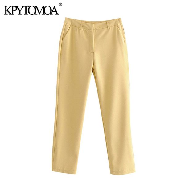 women chic fashion office wear basic pants vintage zipper fly side pockets female ankle trousers pantalones mujer 210416, Black;white
women chic fashion office wear basic pants vintage zipper fly side pockets female ankle trousers pantalones mujer 210416, Black;white